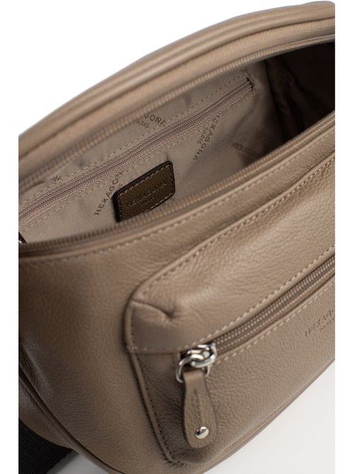 Sac porté travers  Cuir CONFORT - Kiabi