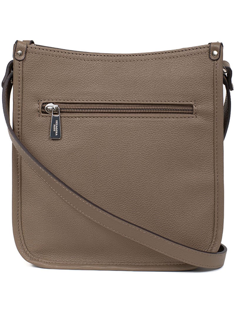 Sac porté travers  Cuir CONFORT Marron glacé - Kiabi