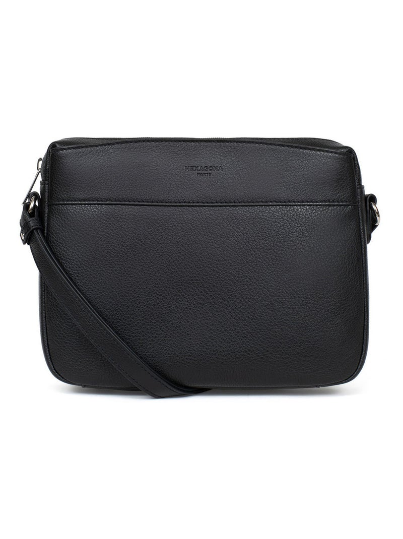 Sac porté travers  Cuir CONFORT Noir - Kiabi