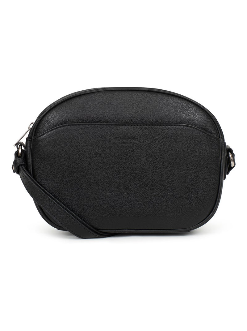 Sac porté travers  Cuir CONFORT Noir - Kiabi