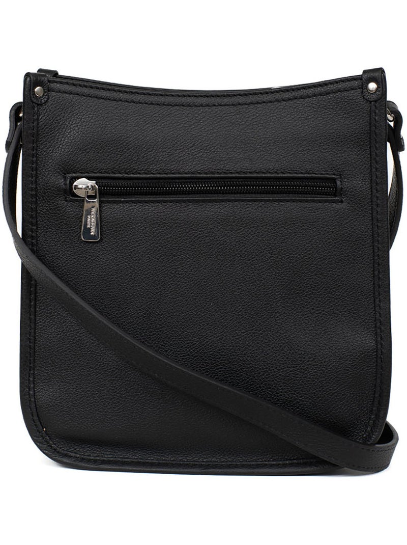Sac porté travers  Cuir CONFORT Noir - Kiabi