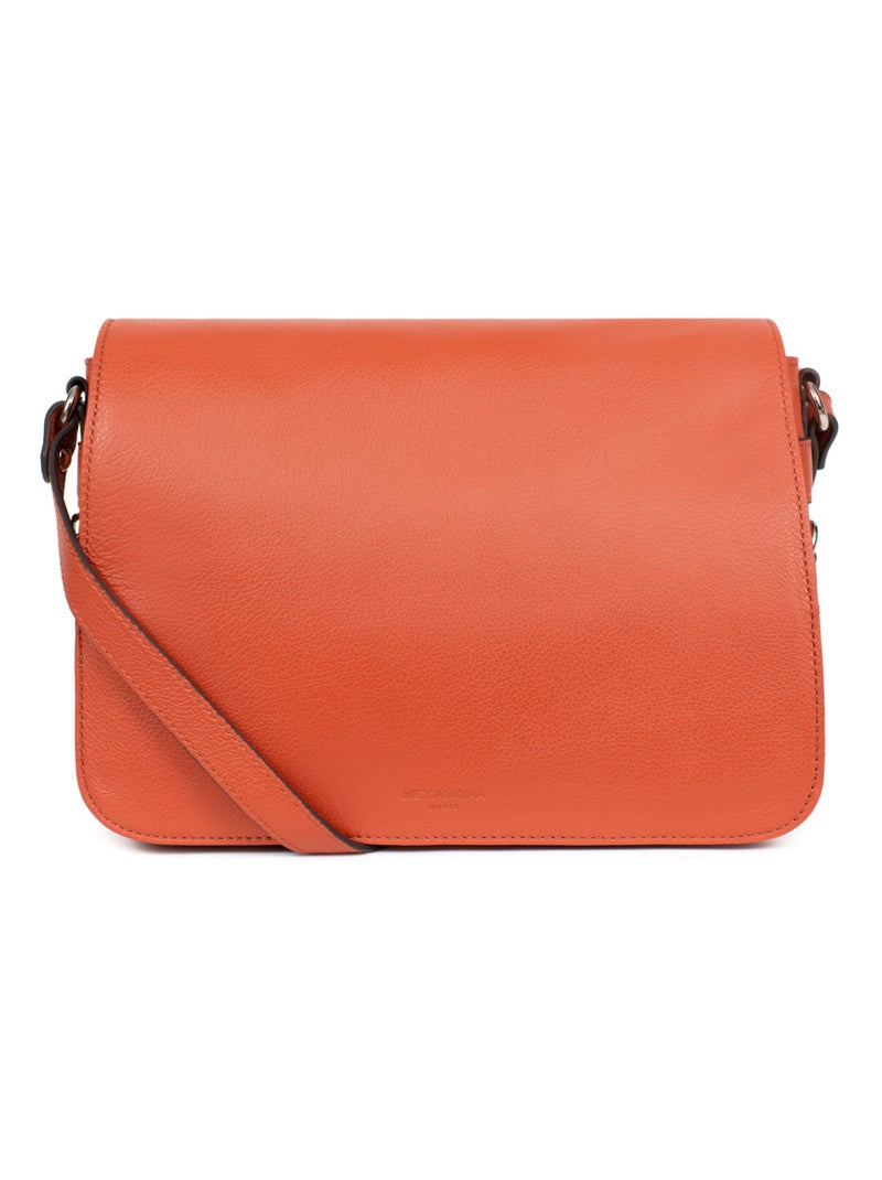 Sac porté travers  Cuir CONFORT Orange - Kiabi