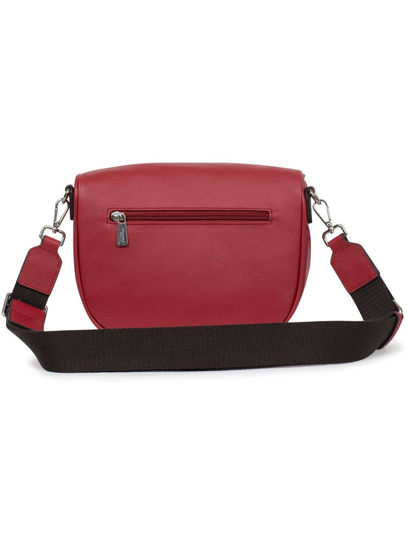 Sac porté travers  Cuir CONFORT Rouge foncé - Kiabi