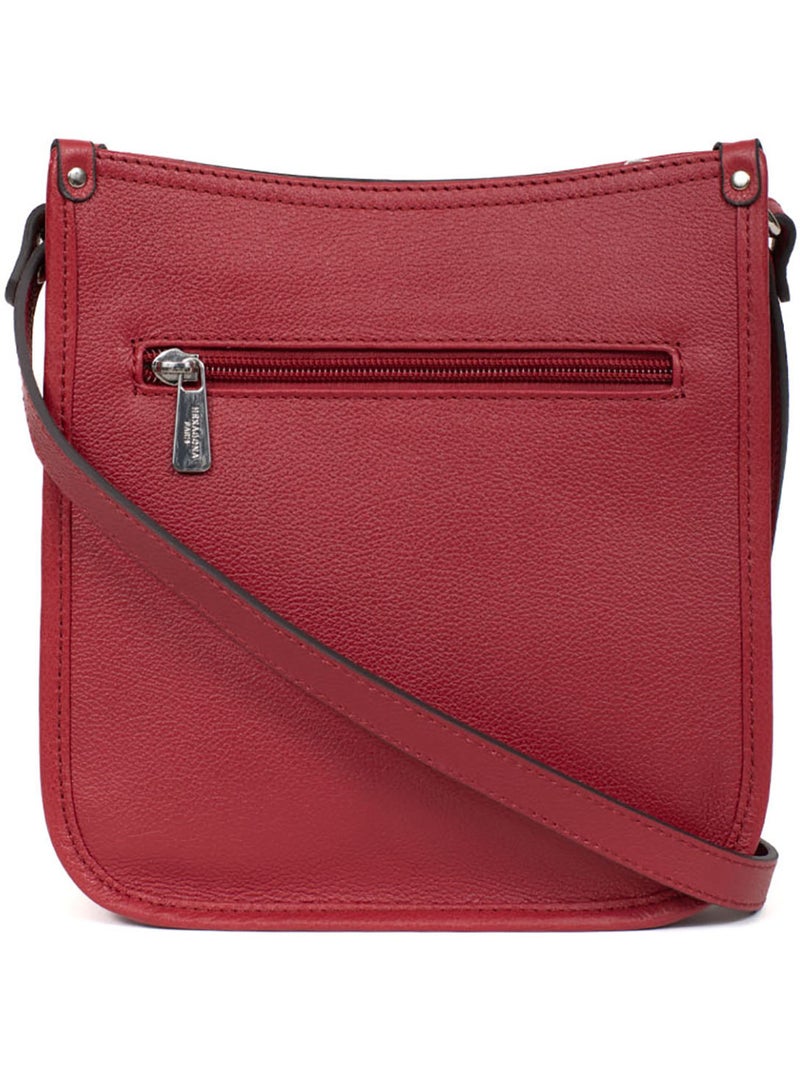 Sac porté travers  Cuir CONFORT Rouge foncé - Kiabi
