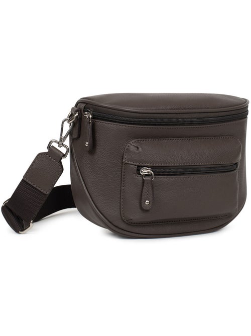 Sac porté travers  Cuir CONFORT - Kiabi