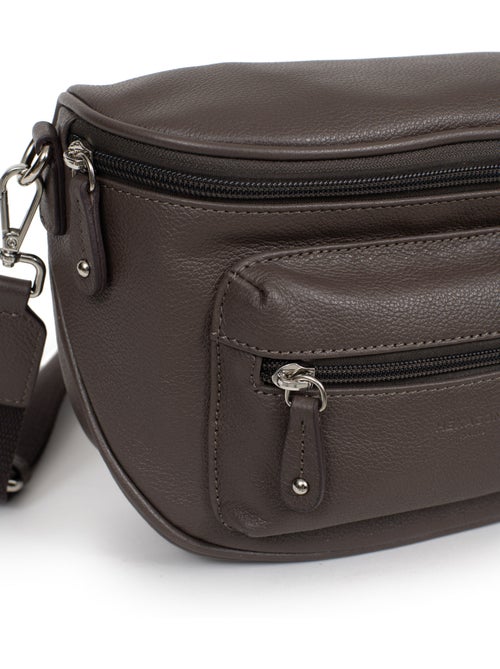 Sac porté travers  Cuir CONFORT - Kiabi