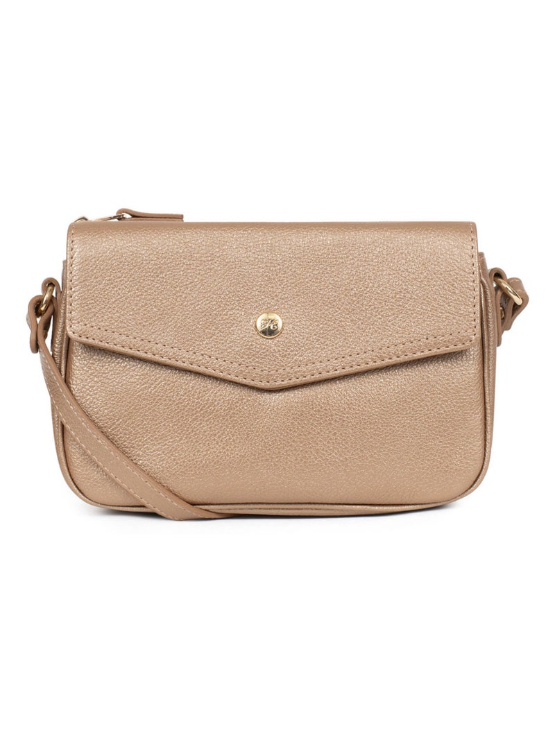 Sac porté travers  Cuir LUNA Doré/or - Kiabi