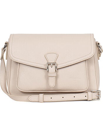 Sac porté travers cuir mirabelle hexagona