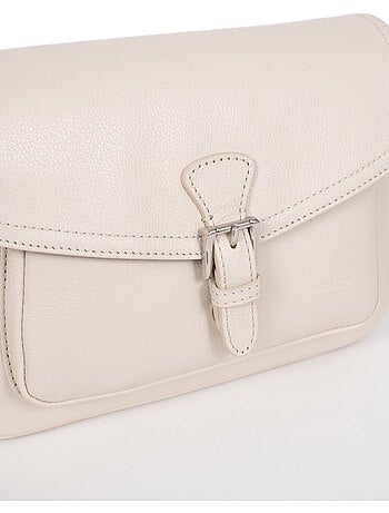 Sac porté travers cuir mirabelle hexagona