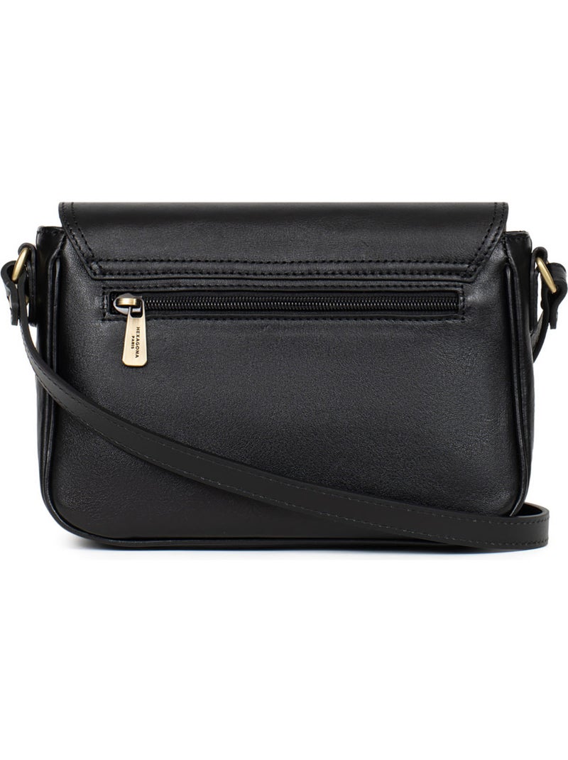 Sac porté travers  Cuir ONDINE Noir - Kiabi