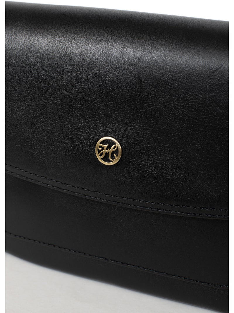 Sac porté travers  Cuir ONDINE Noir - Kiabi