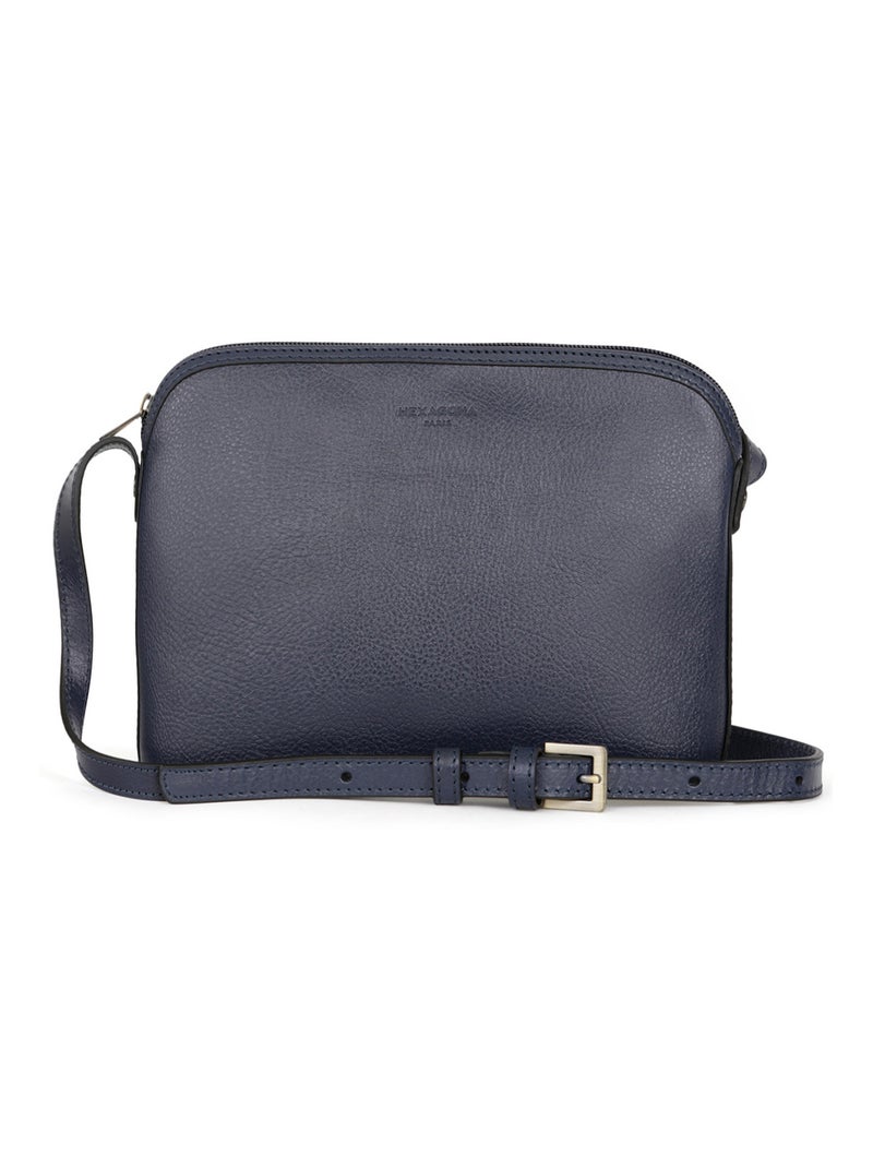 Sac porté travers  Cuir RÉPUBLIQUE Bleu marine - Kiabi
