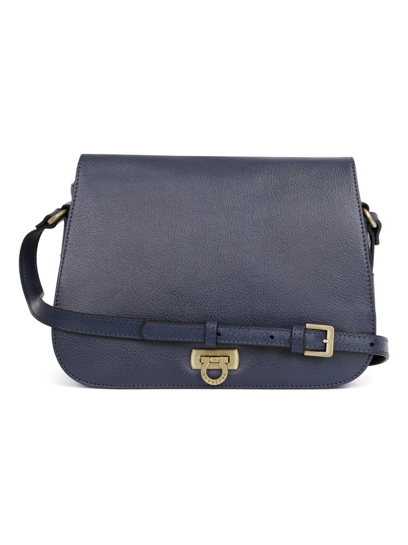 Sac porté travers  Cuir RÉPUBLIQUE Bleu marine - Kiabi