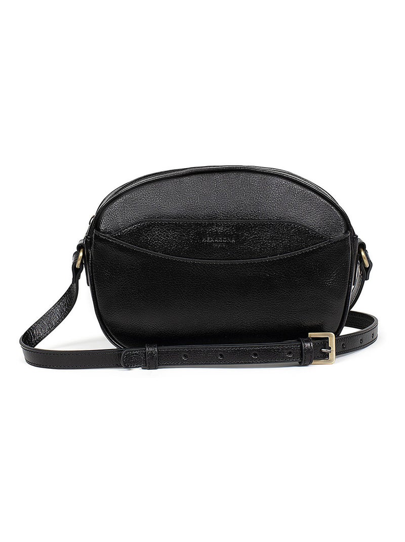 Sac porté travers  Cuir RÉPUBLIQUE Noir - Kiabi