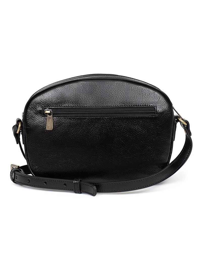 Sac porté travers  Cuir RÉPUBLIQUE Noir - Kiabi