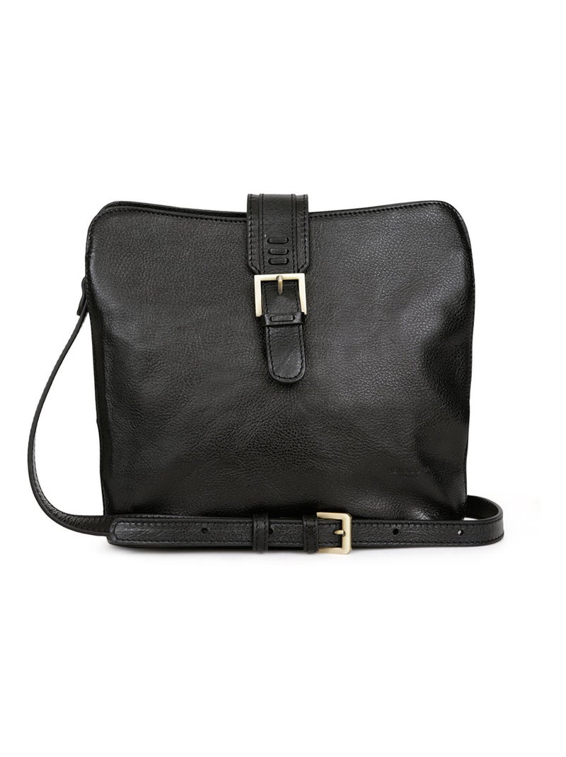 Sac porté travers  Cuir RÉPUBLIQUE Noir - Kiabi