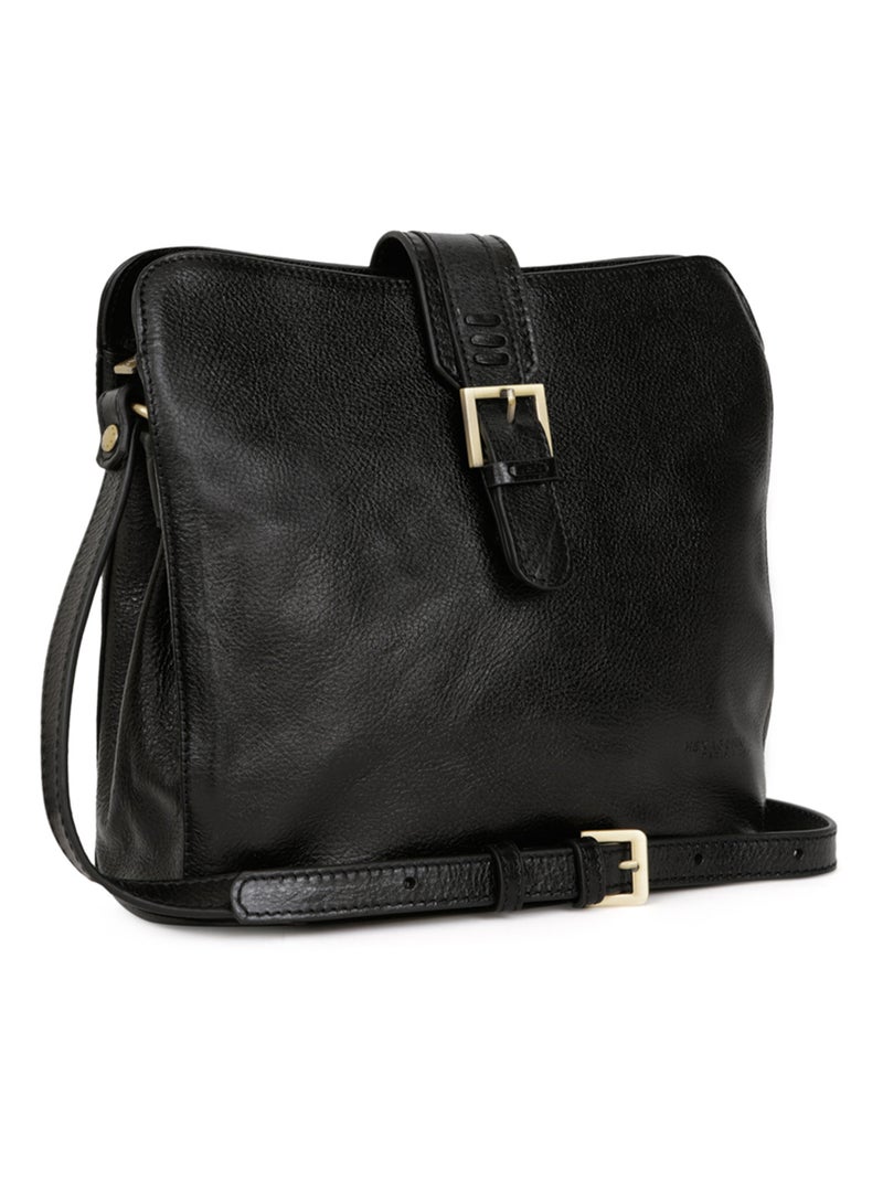 Sac porté travers  Cuir RÉPUBLIQUE Noir - Kiabi
