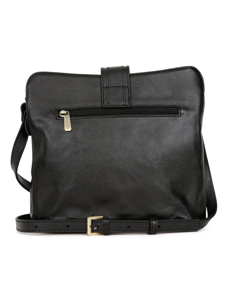 Sac porté travers  Cuir RÉPUBLIQUE Noir - Kiabi