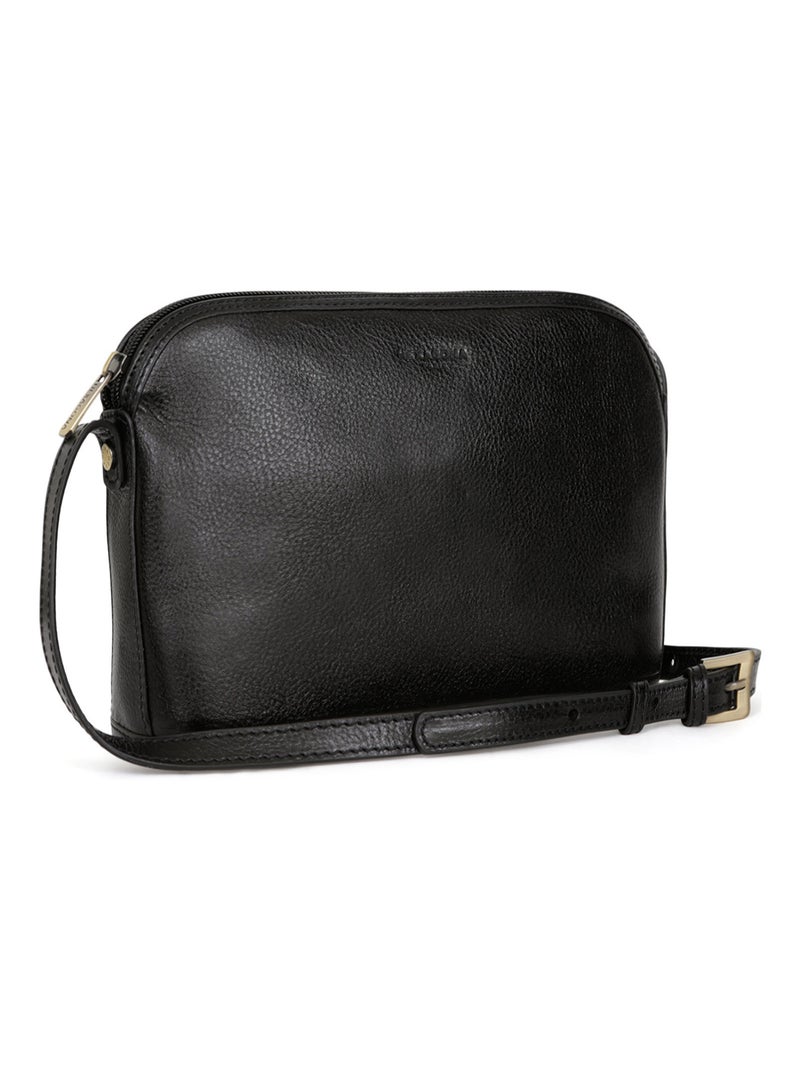 Sac porté travers  Cuir RÉPUBLIQUE Noir - Kiabi