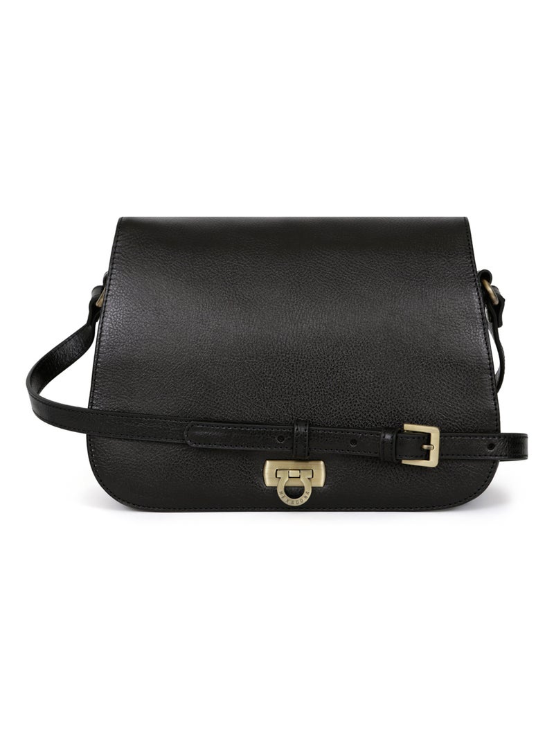 Sac porté travers  Cuir RÉPUBLIQUE Noir - Kiabi