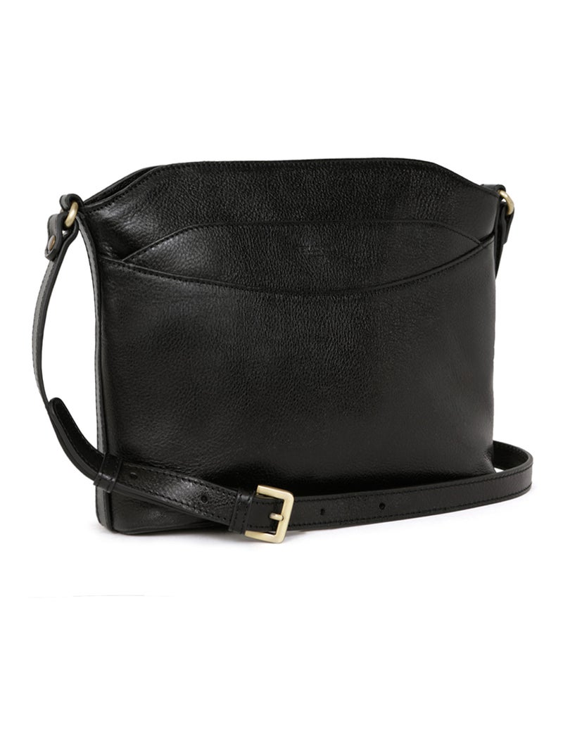 Sac porté travers  Cuir RÉPUBLIQUE Noir - Kiabi