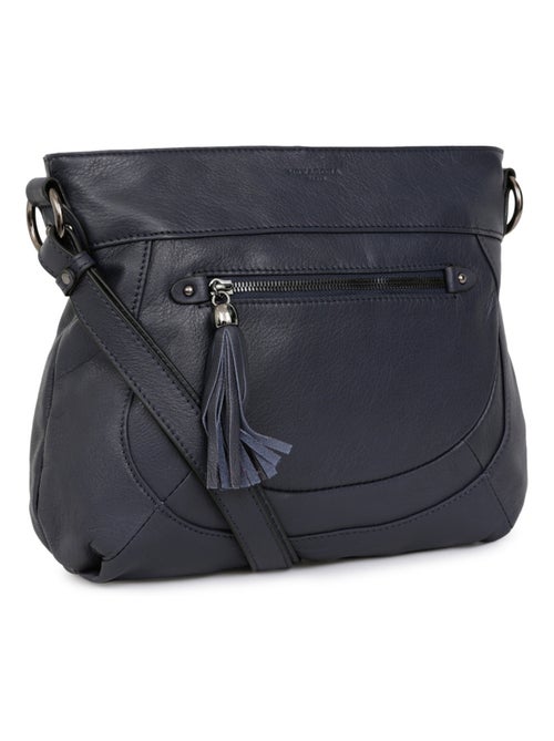 Sac porté travers  Cuir SAUVAGE - Kiabi