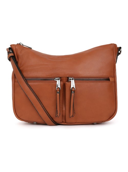 Sac porté travers  Cuir SAUVAGE - Kiabi