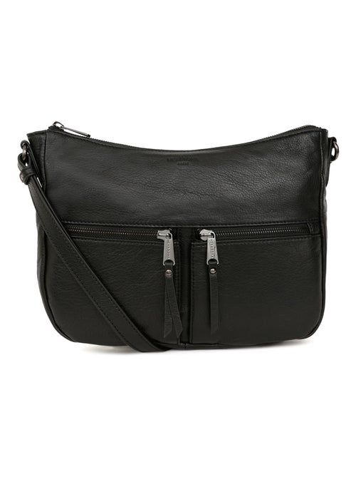 Sac porté travers  Cuir SAUVAGE - Kiabi