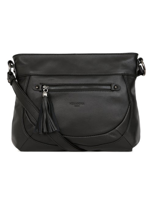 Sac porté travers  Cuir SAUVAGE - Kiabi