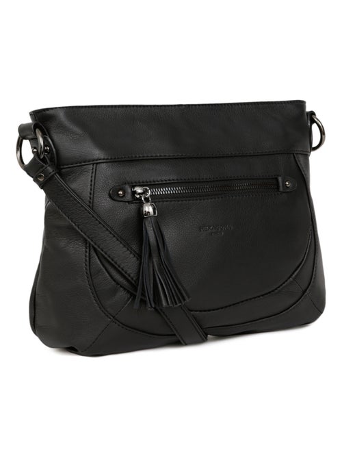 Sac porté travers  Cuir SAUVAGE - Kiabi