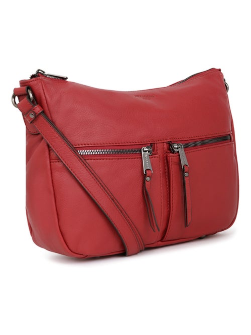 Sac porté travers  Cuir SAUVAGE - Kiabi