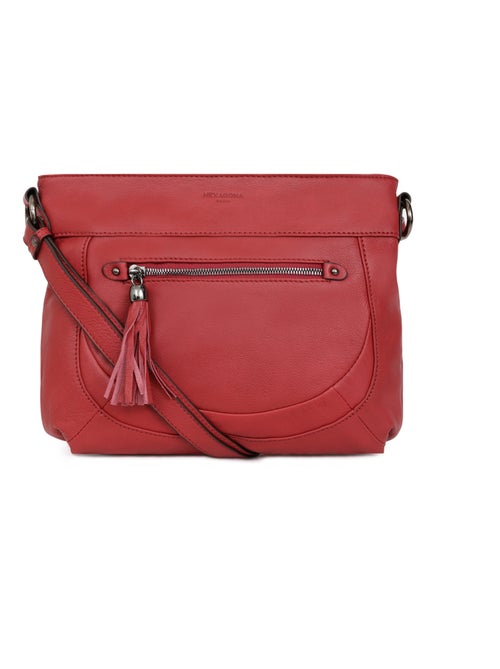 Sac porté travers  Cuir SAUVAGE - Kiabi