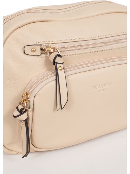 Sac porté travers  Cuir TAIMA - Kiabi