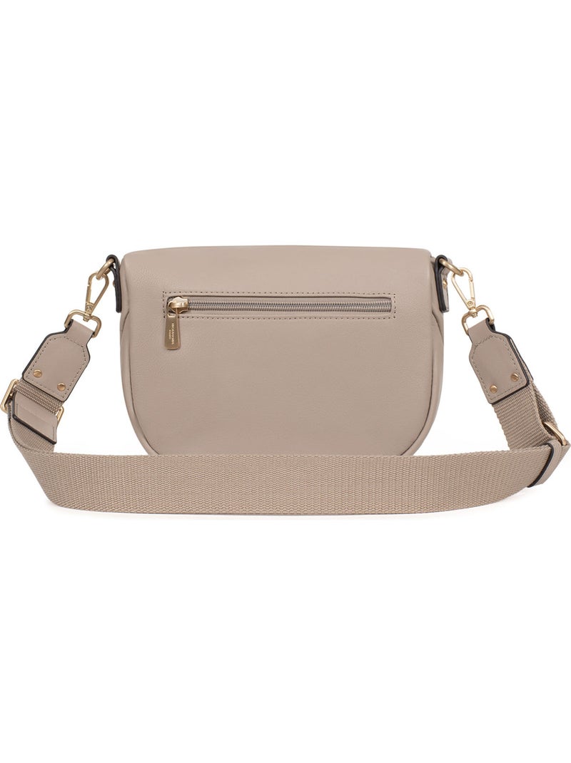 Sac porté travers  Cuir TAIMA Gris - Kiabi