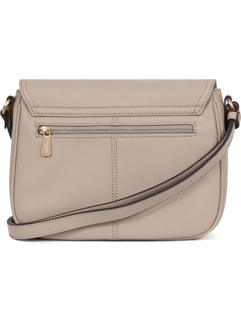 Sac porté travers  Cuir TAIMA Gris - Kiabi