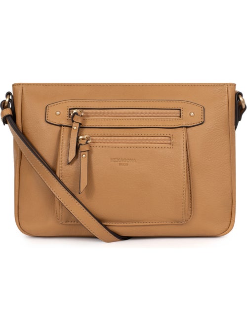 Sac porté travers  Cuir TAIMA - Kiabi