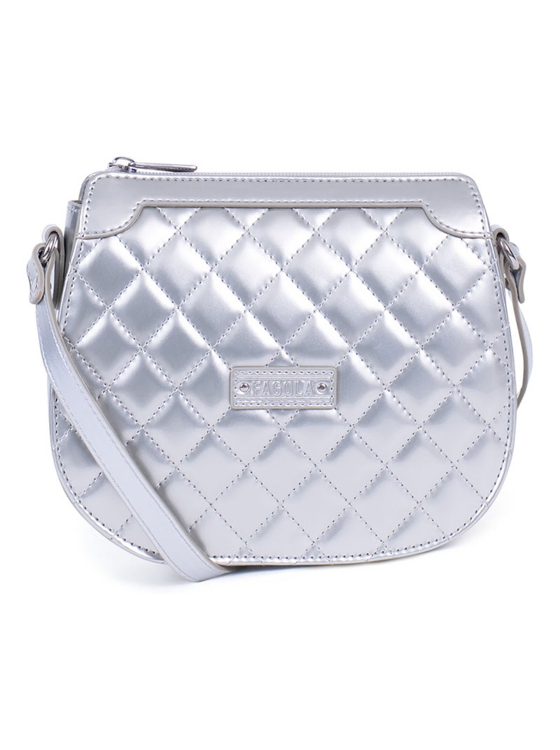 Sac porté travers Daisy Femme Argent - Kiabi
