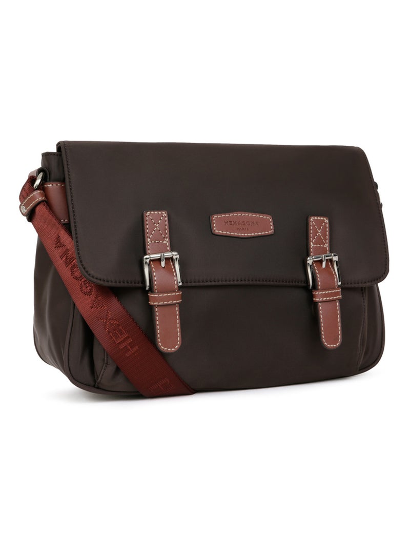 Sac porté travers diversité hexagona Marron foncé - Kiabi