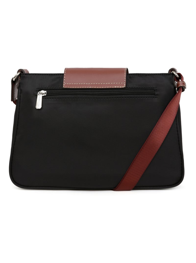 Sac porté travers diversité hexagona Noir Marron - Kiabi