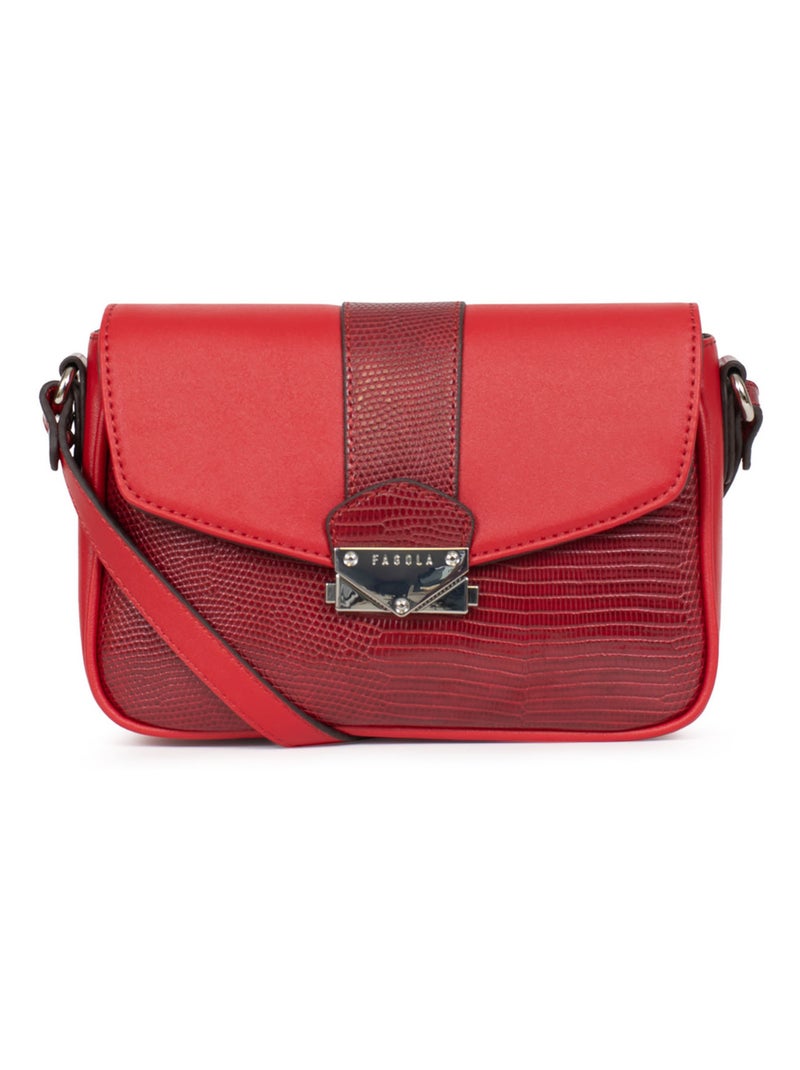 Sac porté travers FABIOLA Rouge carmin - Kiabi