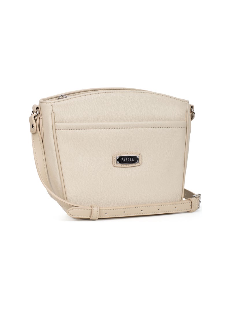 Sac porté travers Flavia  | FAGOLA Beige clair - Kiabi