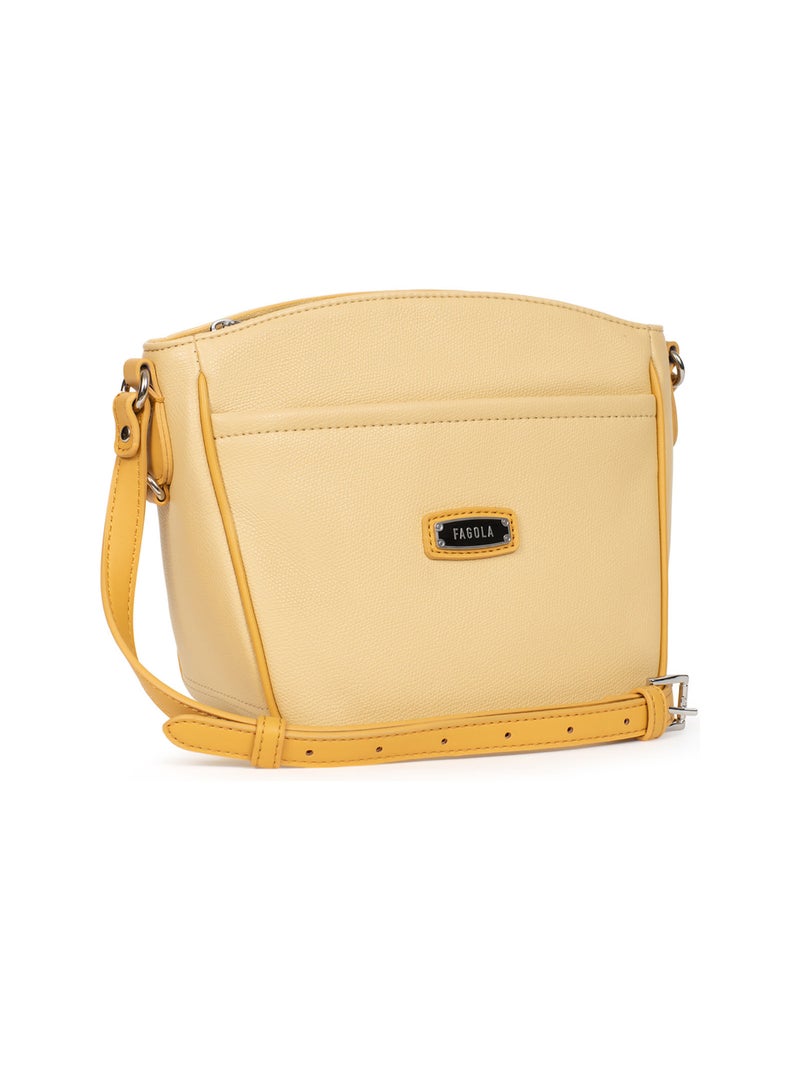 Sac porté travers Flavia  | FAGOLA Jaune - Kiabi