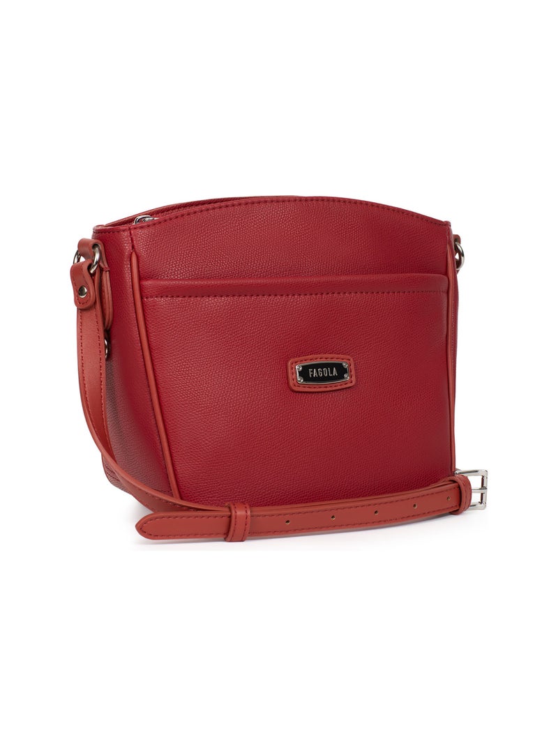 Sac porté travers Flavia  | FAGOLA Rouge carmin - Kiabi