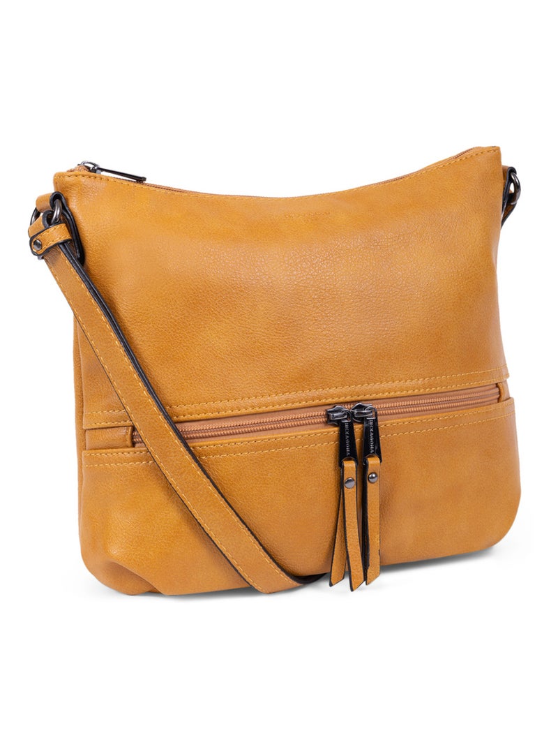 Sac porté travers GRACIEUSE Jaune moutarde - Kiabi