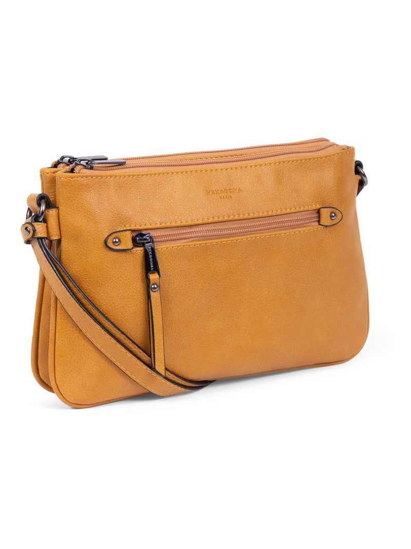 Sac porté travers GRACIEUSE Jaune moutarde - Kiabi