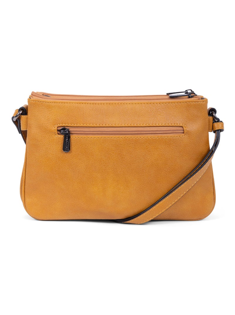 Sac porté travers GRACIEUSE Jaune moutarde - Kiabi