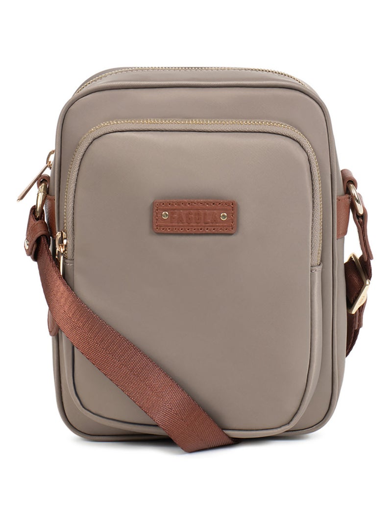 Sac porté travers Marron cappuccino - Kiabi