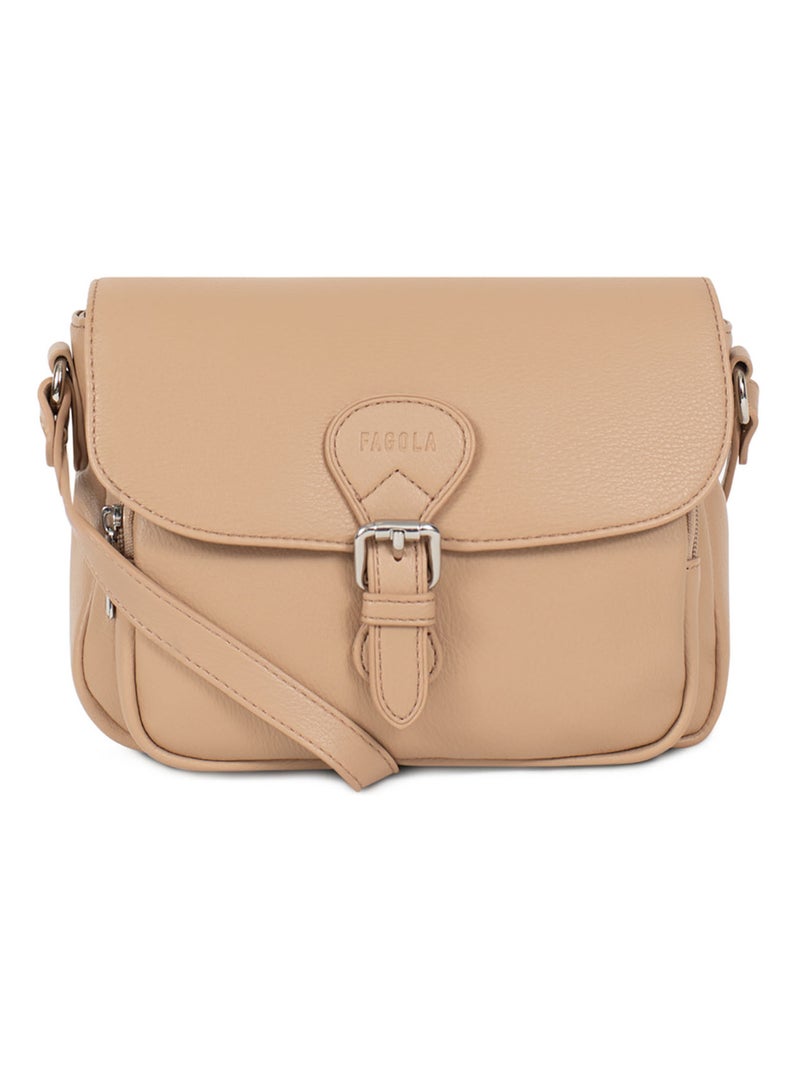 Sac porté travers Marron clair - Kiabi