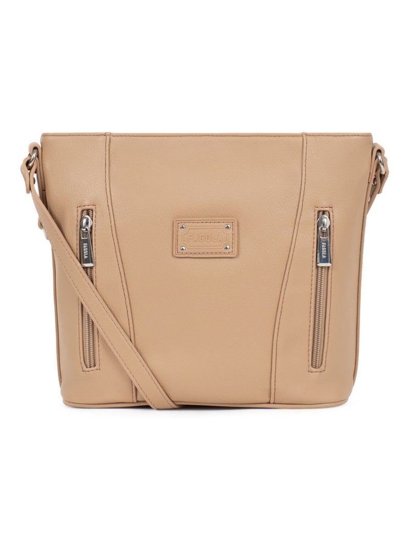 Sac porté travers Marron clair - Kiabi