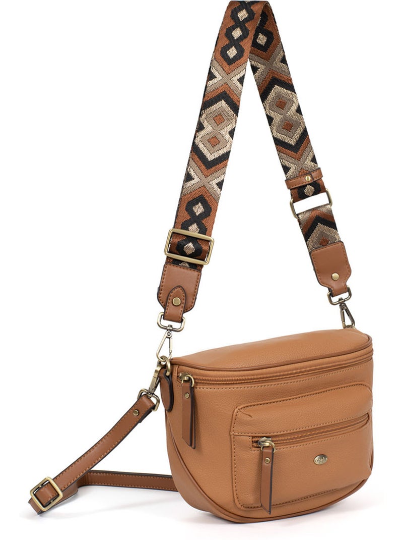 Sac porté travers RONDA Marron clair - Kiabi